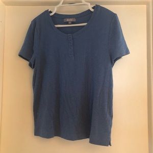 Marled periwinkle shirt with buttons XL